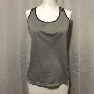 Layer 8 Performance Tank-Sz S-Quick Dri Polyester-Drk Gray/Light Gray